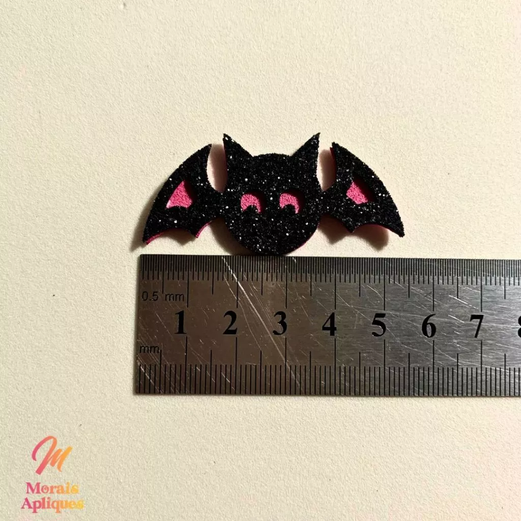 10 apliques em e.v.a para laço pet halloween MORCEGO - Imagem 2