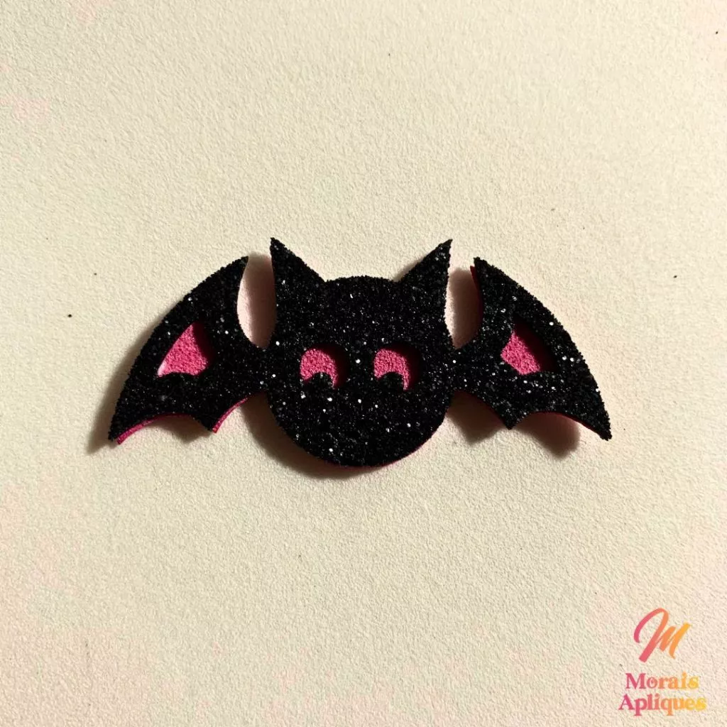 10 apliques em e.v.a para laço pet halloween MORCEGO - Imagem 4