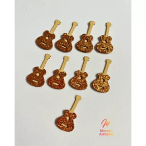 10 Apliques em e.v.a para laços pet festa junina VIOLÃO