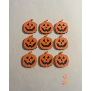 10 apliques em e.v.a para laço pet halloween ABÓBORA