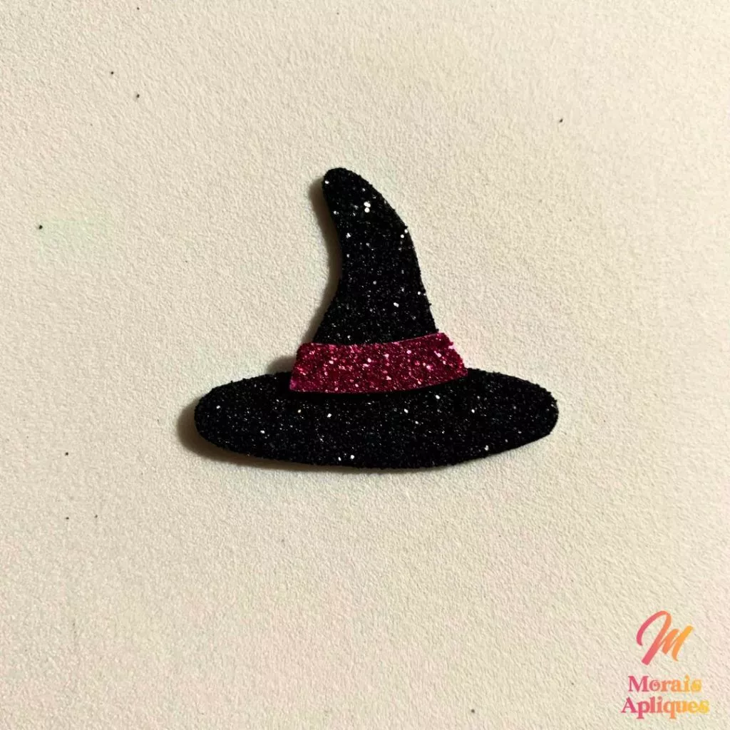 10 apliques em e.v.a para laço pet halloween CHAPÉU DE BRUXA - Imagem 2