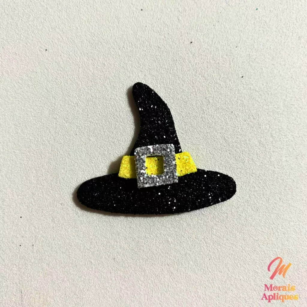 10 apliques em e.v.a para laço pet halloween CHAPÉU DE BRUXA - Imagem 6
