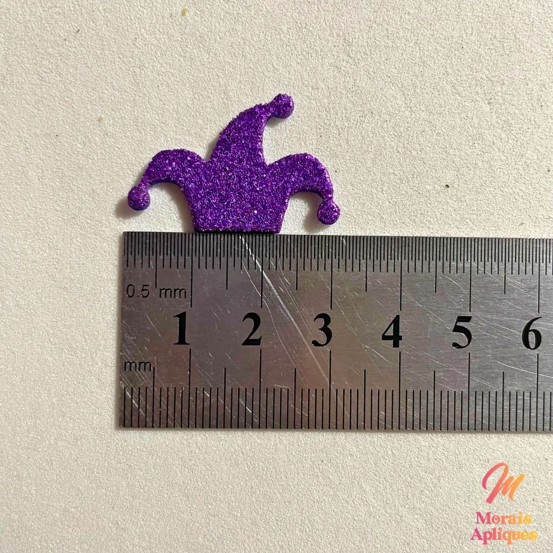 50 Apliques em e.v.a para laços pet carnaval CHAPÉU BOBO DA CORTE misto - Imagem 3