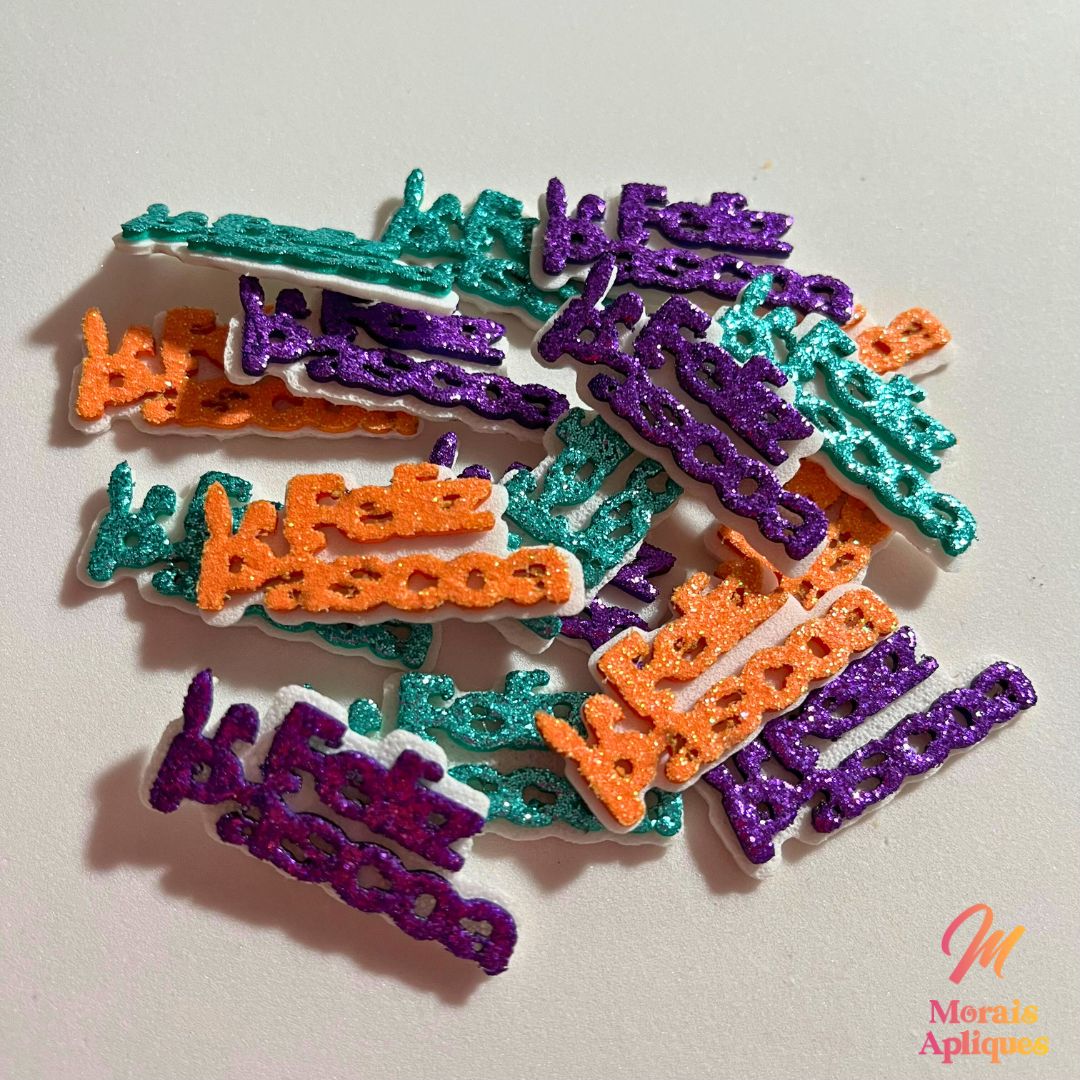 50 Apliques em e.v.a para laços pet páscoa FELIZ PÁSCOA misto - Imagem 5