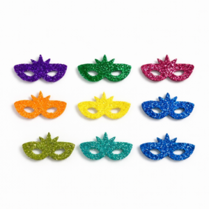 50 Apliques em e.v.a para laços pet carnaval MÁSCARA 03